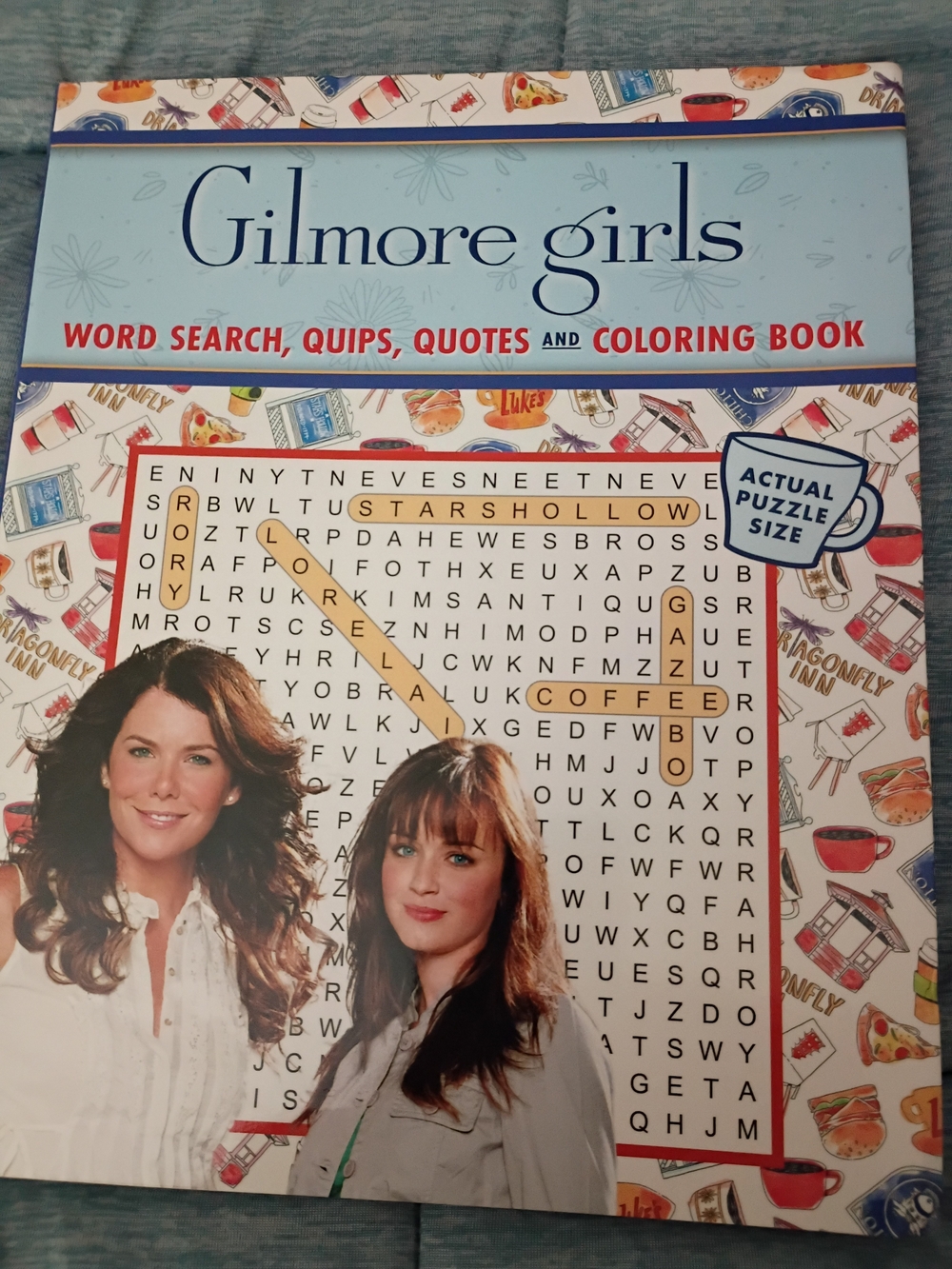 Word Search, Quips, Quotes and Coloring Book - Light Blue